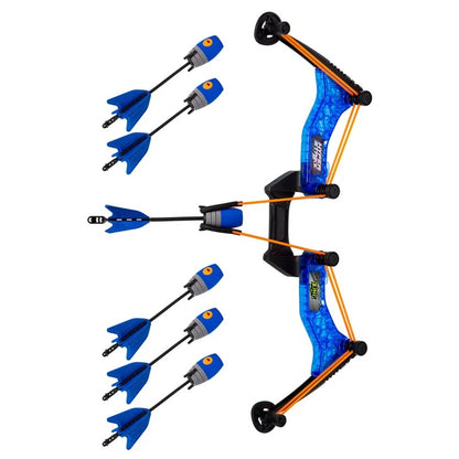Hyper Strike Bow and Darts Outdoor Battle Set – Long-Range Whistling Arrow Blaster