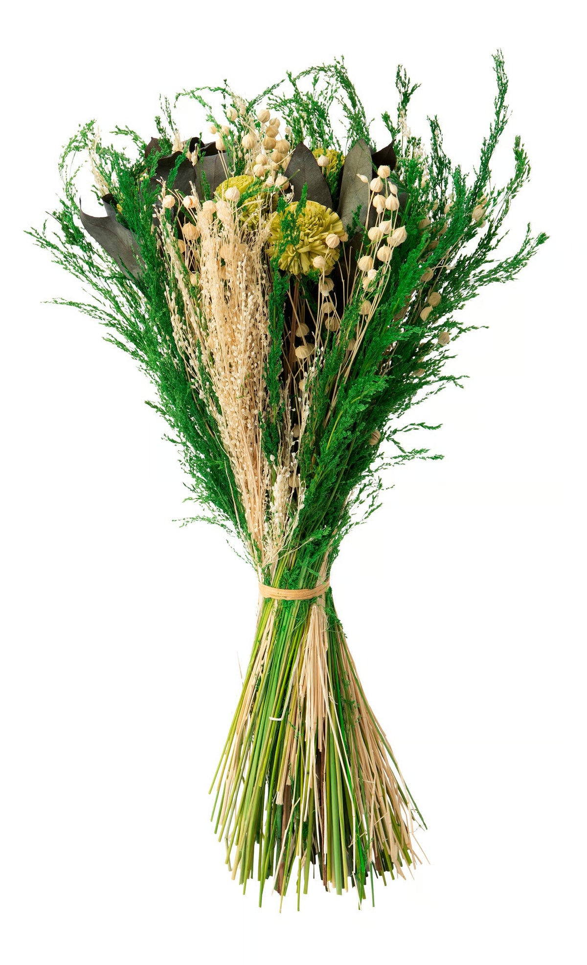 IKEA MÄVINN Mixed Dried Flower Bouquet, Green &amp; White, 40 cm (15¾ Inch), Natural Decorative Floral Arrangement, Dried Botanical Stems for Living Room, Bedroom, Dining Table &amp; Home Décor