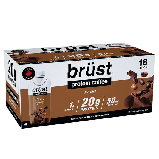 brüst Protein Coffee Mocha, 18 x 330 mL