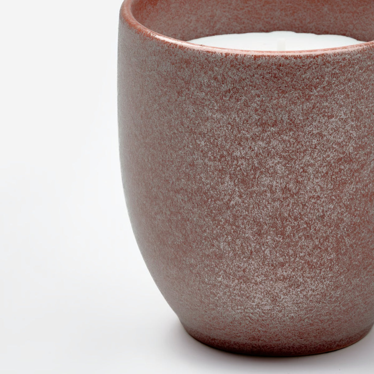 IKEA PÄRLHÖNA Rose & Carnation Scented Candle in Pink Ceramic Jar, 40-Hour Burn Time, Floral Fragrance Candle, Speckled Stoneware Container, Decorative Candle for Bedroom, Living Room & Home Décor