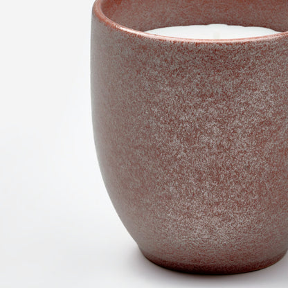IKEA PÄRLHÖNA Rose & Carnation Scented Candle in Pink Ceramic Jar, 40-Hour Burn Time, Floral Fragrance Candle, Speckled Stoneware Container, Decorative Candle for Bedroom, Living Room & Home Décor