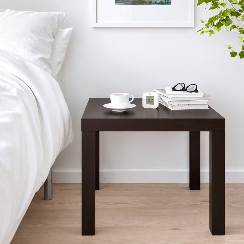 IKEA LACK Modern Square Side Tables (2-Pack), Black-Brown, 55x55 cm (21 5/8 x21 5/8 "), Lightweight Wooden-Look End Tables, Minimalist Sofa Side & Bedside Accent Tables with Easy Assembly for Living Room, Bedroom & Small Spaces