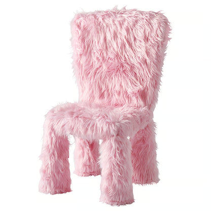 IKEA GREJSIMOJS Cover for children's chair, faux fur/pink