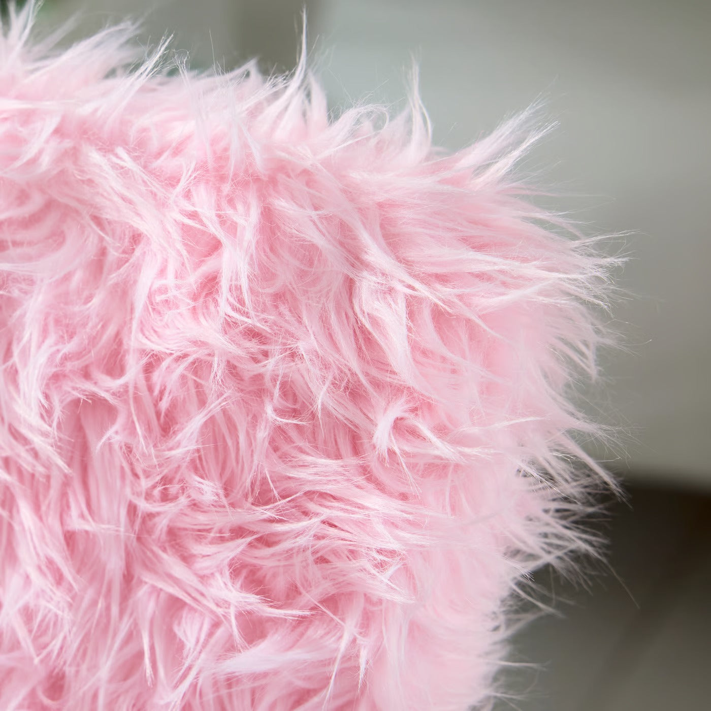 IKEA GREJSIMOJS Cover for children's chair, faux fur/pink