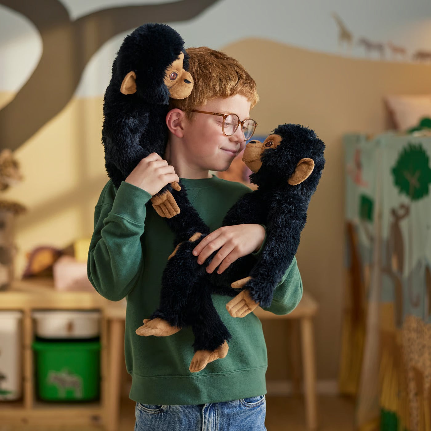 IKEA SANDLÖPARE Soft toy, chimpanzee/black, 32 cm (12 ½ ")