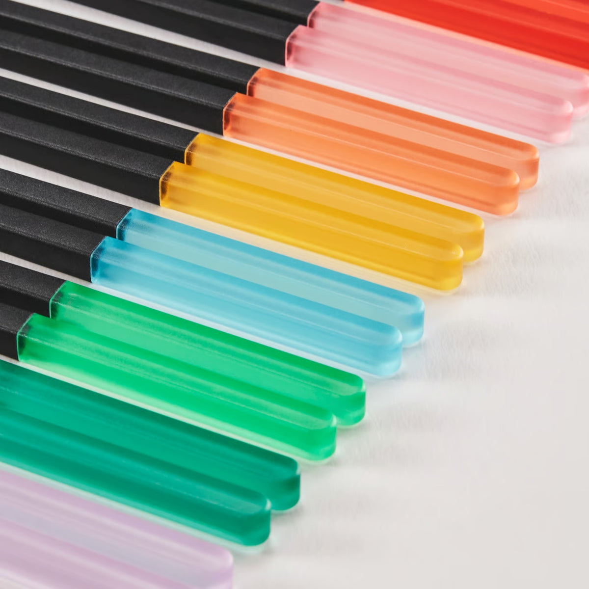 IKEA ÅRFENHAJ Chopsticks, 8 Pairs (16 Pieces), Multicolour Reusable Asian Dining Chopsticks Set, Non-Slip Square Design, Colourful Tips, Adult & Kids Chopsticks for Sushi, Noodles, Rice & Everyday Meals