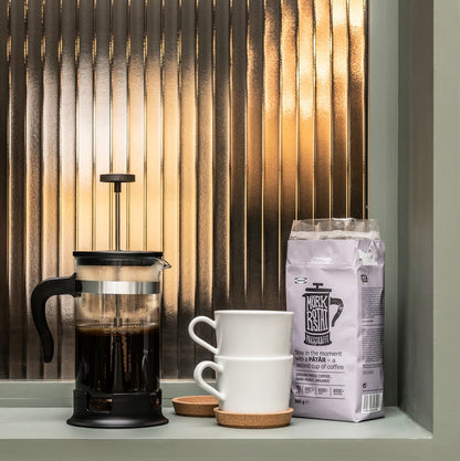 IKEA 1L French Press Coffee Maker – Heat-Resistant Glass & Stainless Steel, 34 oz - Black, Off-White