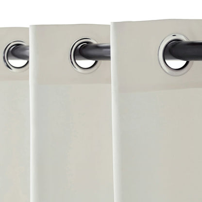 IKEA MERETE Room darkening curtains, 1 pair, white/with eyelets, 145x250 cm (57x98 ")