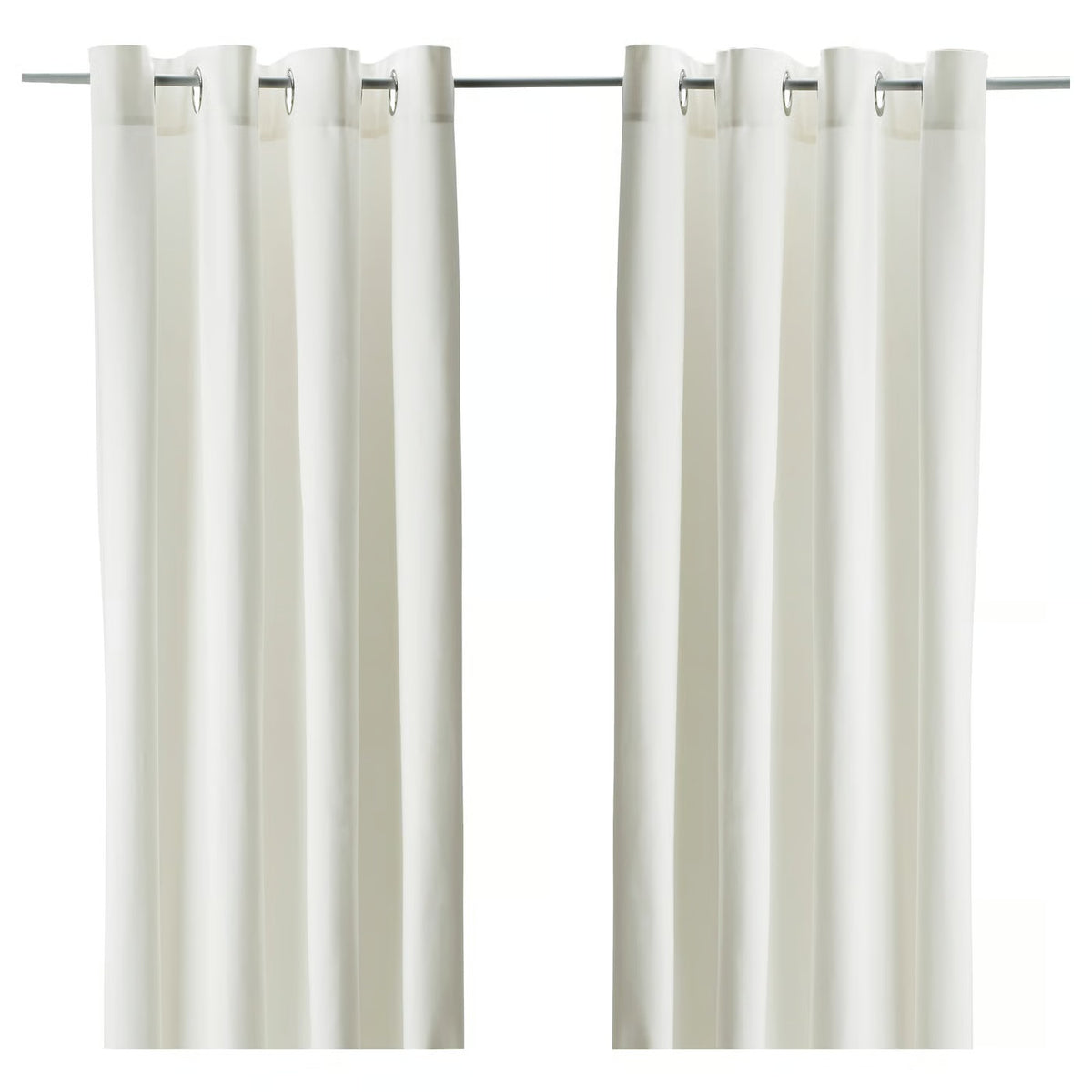 IKEA MERETE Room darkening curtains, 1 pair, white/with eyelets, 145x250 cm (57x98 ")
