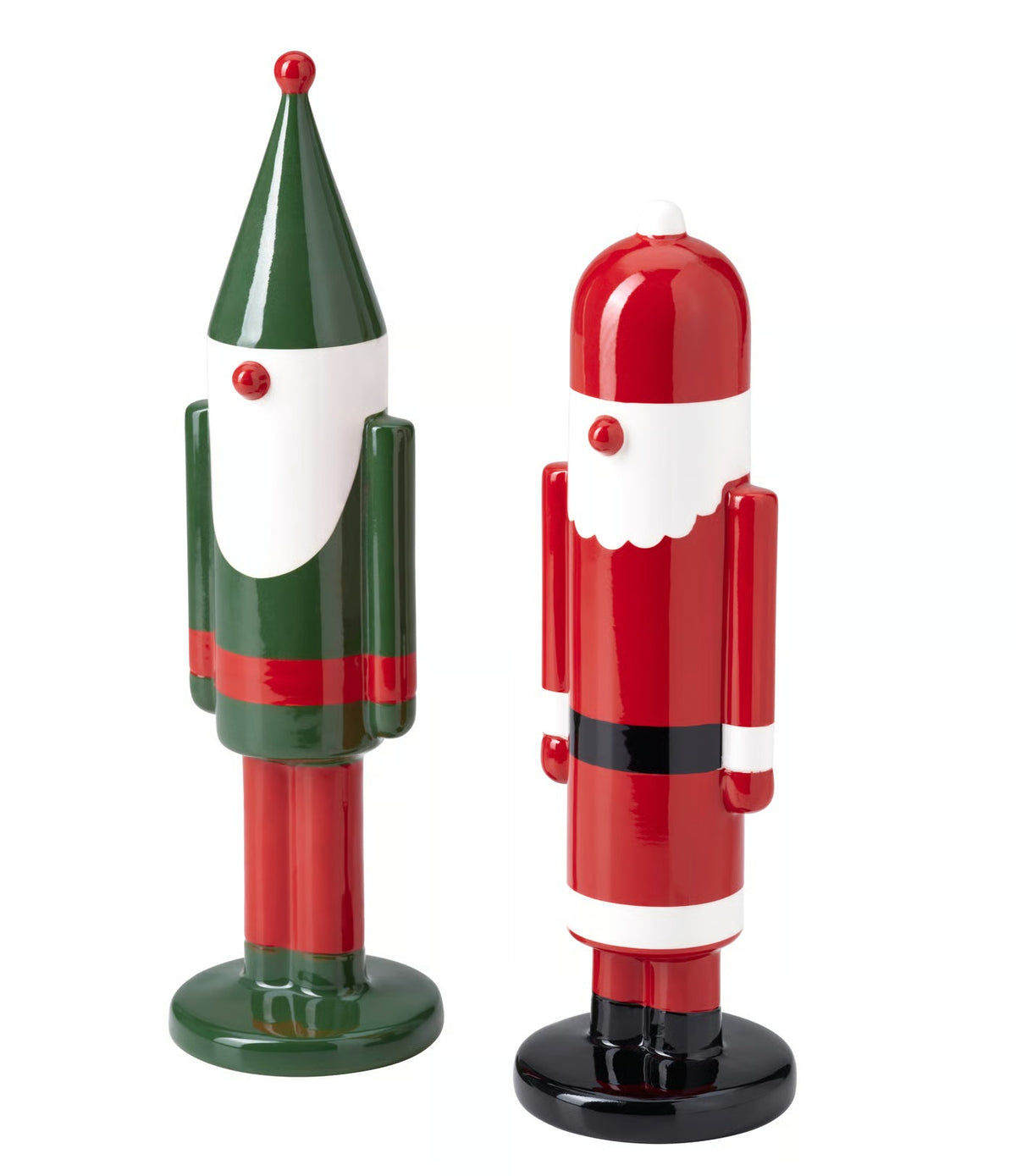 (4 Pack ) IKEA VINTERFINT Christmas Decoration, Santa Claus & Christmas Elf Figurines, Decorative Ceramic Holiday Ornaments, Festive Tabletop Decorations for Living Room, Shelves, Mantel & Home Décor (Copy)