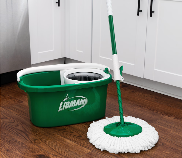Libman Tornado Spin Mop System with Bucket & Washable Microfiber Mop Head