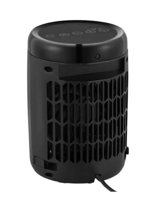 OmniHeat 1500W Digital Ceramic Space Heater, Portable Electric Personal Heater with Adjustable Thermostat, 4 Heat Modes, 12H Timer & Touch Controls, Black