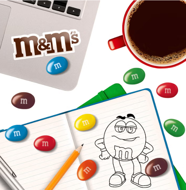 (24 Count) M&M's Peanut Chocolate Candies, 49 g Each
