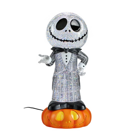 Disney Halloween Spinning Lantern with LED Lights, Swirling Glitter Effect, Light-Up Halloween Decoration