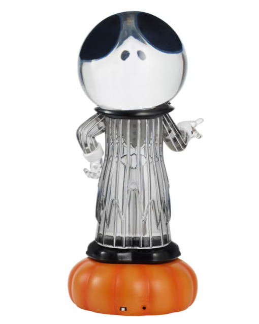 Disney Halloween Spinning Lantern with LED Lights, Swirling Glitter Effect, Light-Up Halloween Decoration