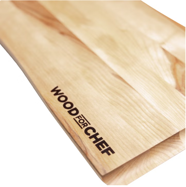 WoodForChef Extra Long Birch Wood Charcuterie Board, 88.9 × 21.59 × 2 cm (35 × 8.5 × 0.75 in), Rustic Wooden Cheese & Serving Platter with Integrated Handles for Appetizers, Parties, Weddings, Kitchen Dining & Entertaining