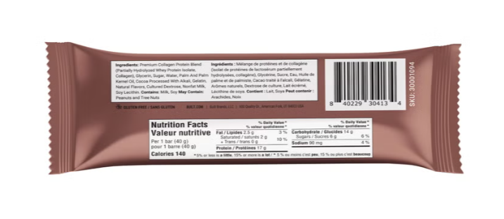 Built Puffs Protein Bars, Brownie Batter & Coconut Variety Pack, 14 × 40 g