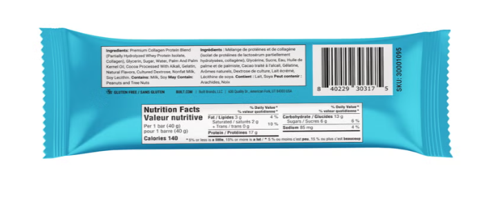 Built Puffs Protein Bars, Brownie Batter & Coconut Variety Pack, 14 × 40 g