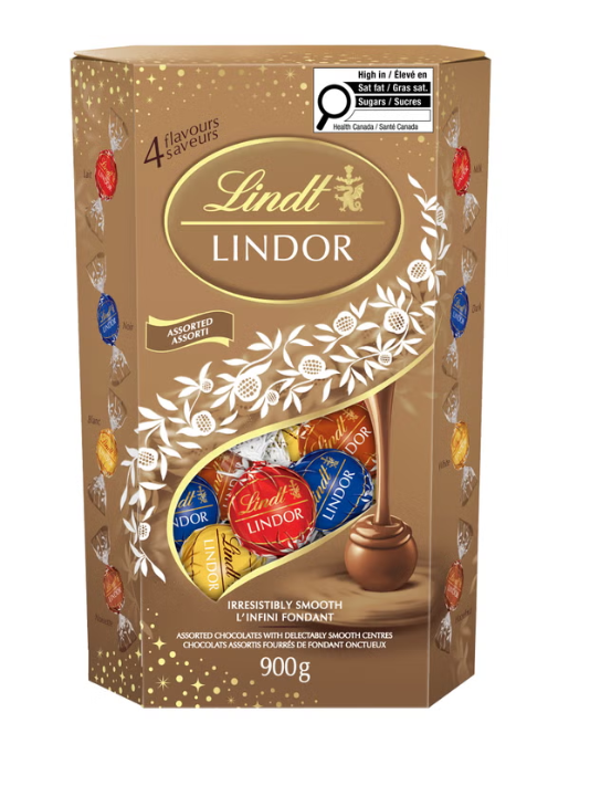 Lindt LINDOR Assorted Chocolate Truffles, 72 Pieces, 900 g, Milk, Dark, White & Hazelnut Chocolates