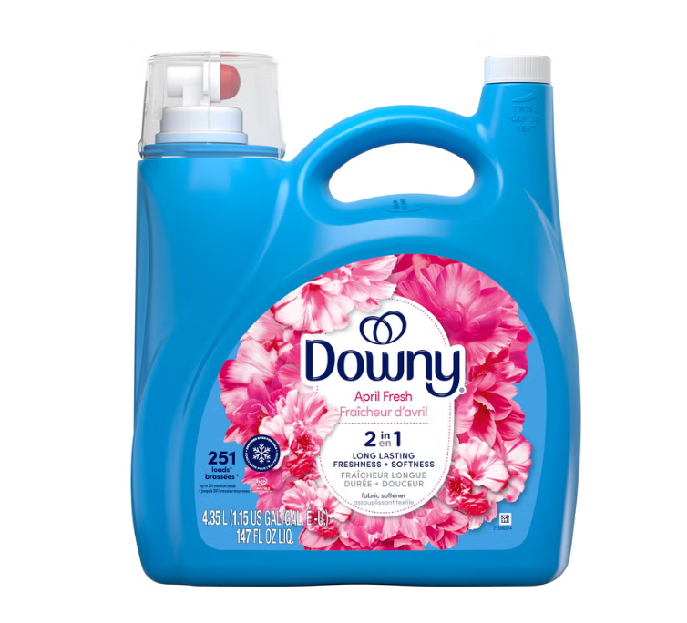 Downy Soft Liquid Fabric Softener, April Fresh, 4.35 L, Up to 251 Loads