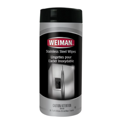 (30 Count) Weiman Stainless Steel Wipes – Ready-to-Use Cleaning Wipes