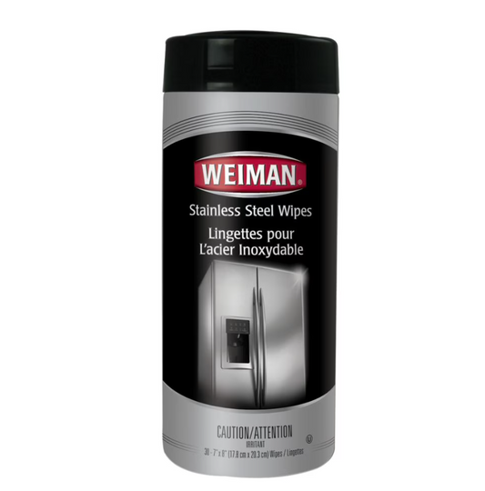 (30 Count) Weiman Stainless Steel Wipes – Ready-to-Use Cleaning Wipes