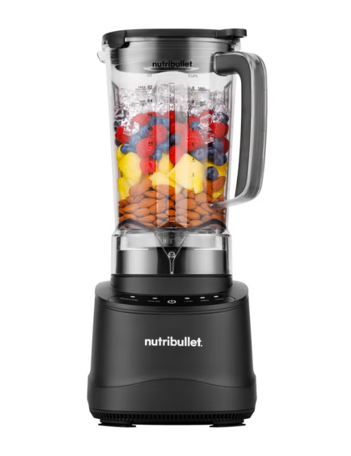 Nutribullet Power Core Blender, 1500W Peak Power, 2.36 L (80 oz) XL Pitcher, 6-Point Stainless Steel Blades, 3 Speeds, Pulse & Automatic Smoothie Setting, BPA-Free Countertop Blender for Smoothies, Soups, Sauces & Ice Crushing, Black