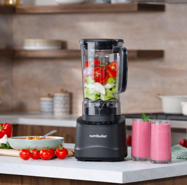 Nutribullet Power Core Blender, 1500W Peak Power, 2.36 L (80 oz) XL Pitcher, 6-Point Stainless Steel Blades, 3 Speeds, Pulse & Automatic Smoothie Setting, BPA-Free Countertop Blender for Smoothies, Soups, Sauces & Ice Crushing, Black