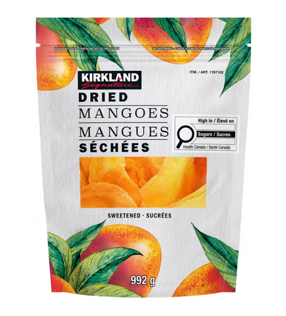 Kirkland Signature Sweetened Dried Mango, 992 g (35 oz), Delicious Tropical Fruit Snack