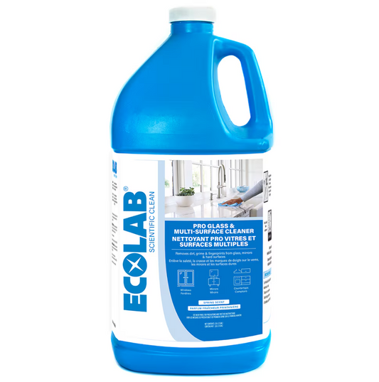 ECOLAB Pro Glass & Multi-Surface Cleaner, Ammonia-Free, 3.8 L