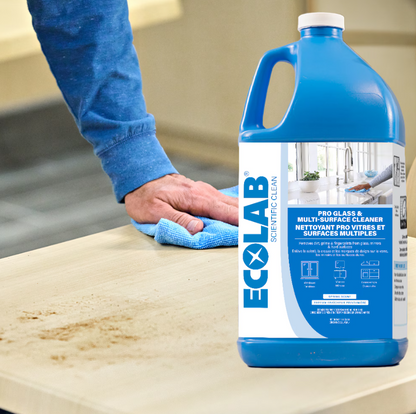 ECOLAB Pro Glass & Multi-Surface Cleaner, Ammonia-Free, 3.8 L