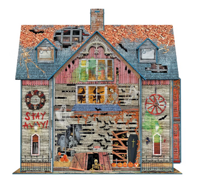 Eurographics 3D Haunted House Jigsaw Puzzle, 1100 Pieces, Halloween Haunted House Building Puzzle Kit, DIY 3D Construction, Ages 12+