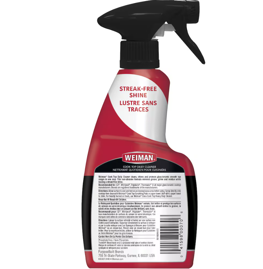 (2 Pack) Weiman Cook Top Daily Cleaner, 355 mL