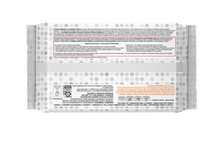 Kirkland Signature Flushable Wipes, 640 Wipes, 10 Packs × 64