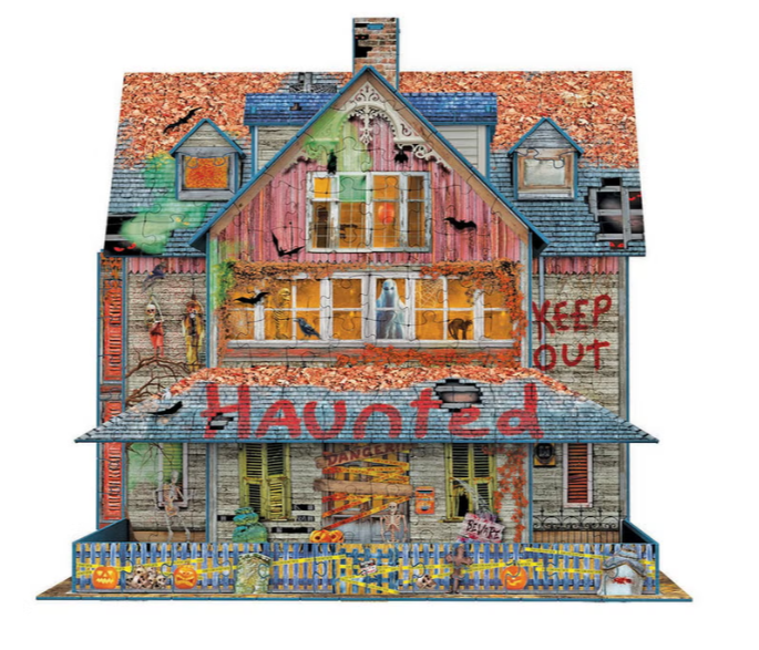 Eurographics 3D Haunted House Jigsaw Puzzle, 1100 Pieces, Halloween Haunted House Building Puzzle Kit, DIY 3D Construction, Ages 12+