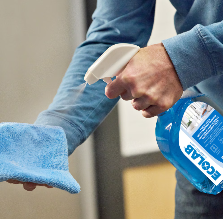 (2 Pack) ECOLAB Pro Glass & Multi-Surface Cleaner, Ammonia-Free, 946 mL