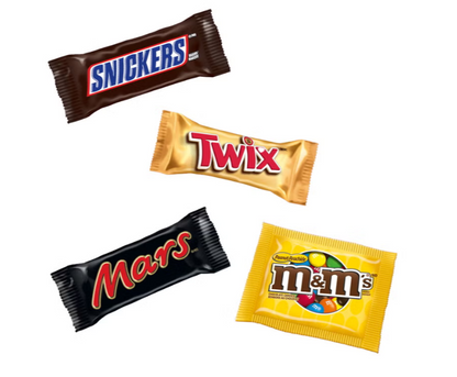 Mars Assorted Fun Size Chocolate Candy Variety Pack, 1.48 kg, M&amp;M's Peanut, Twix, Snickers &amp; Mars, Individually Wrapped Halloween Treats
