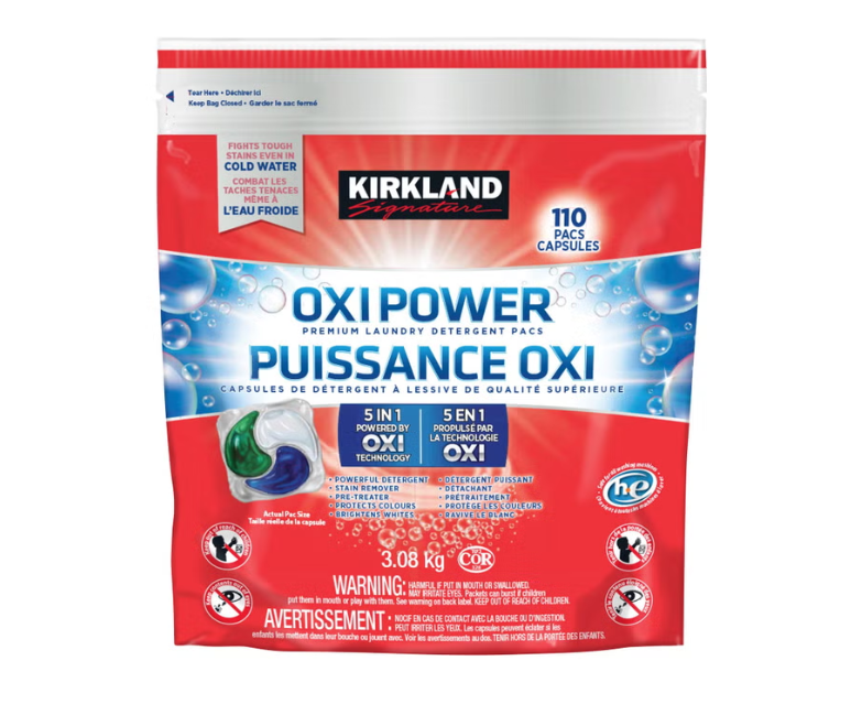 Kirkland Signature Oxi Power Premium Laundry Detergent Pacs, 110 Count