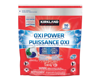 Kirkland Signature Oxi Power Premium Laundry Detergent Pacs, 110 Count