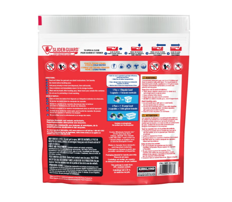 Kirkland Signature Oxi Power Premium Laundry Detergent Pacs, 110 Count