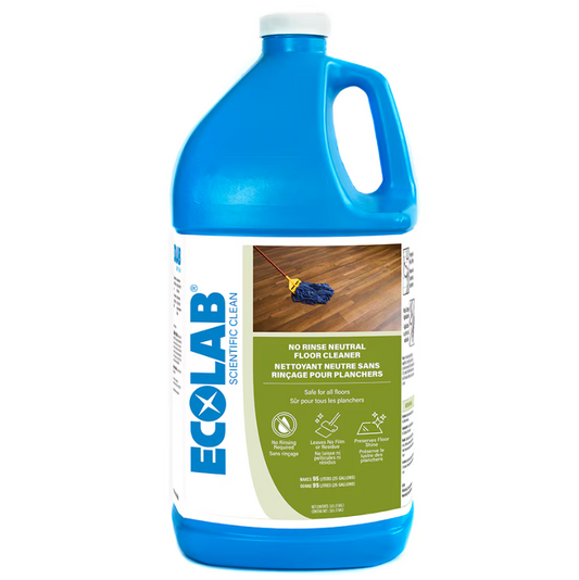Ecolab No-Rinse Neutral Floor Cleaner Concentrate, 3.8 L