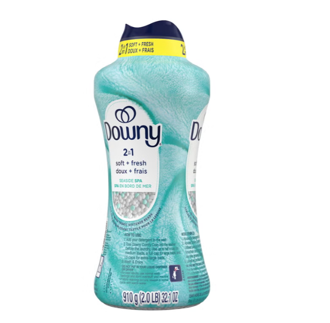 Downy 2-in-1 Soft + Fresh Fabric Softener Beads, Seaside Spa, 910 g