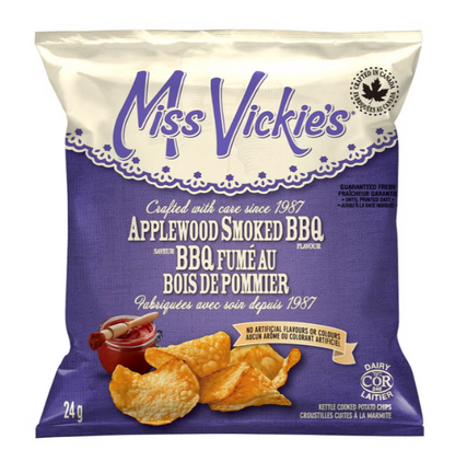 Miss Vickie's Kettle Cooked Potato Chips Variety Pack, 36 × 24 g, Original, Sea Salt &amp; Malt Vinegar, Sweet Chili &amp; Sour Cream, Applewood Smoked BBQ, Assorted Snack Packs