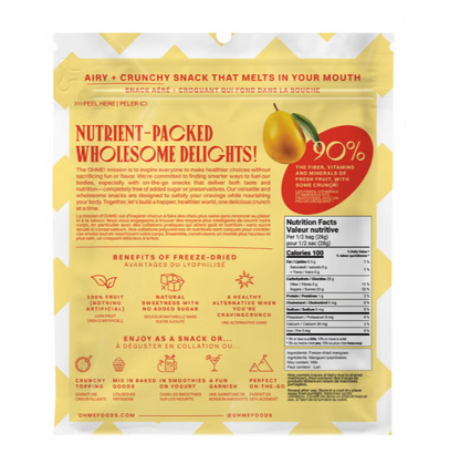 (2 Pack) OHME! Freeze-Dried Fruit Variety Pack, Strawberries, Blueberries & Mango, No Added Sugar, Vegan, Crunchy Fruit Snacks