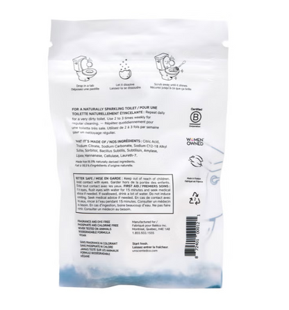 The Unscented Company Toilet Bowl Cleaner Tabs, 6 Packs × 22 Tabs
