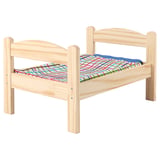 (2 PACK) IKEA Wooden Doll Bed with Bedding Set – Pine Toy Bed for Pretend Play, Includes Mattress, Pillow & Blanket (Copy)