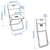 IKEA 3-Piece Outdoor Patio Table & Chair Set – 1 Table + 2 Chairs, White