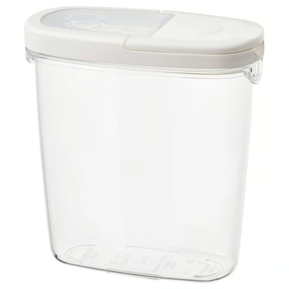 (8 Pack) IKEA 365+ Dry food jar with lid, transparent/white, 1.3 l (44 oz)