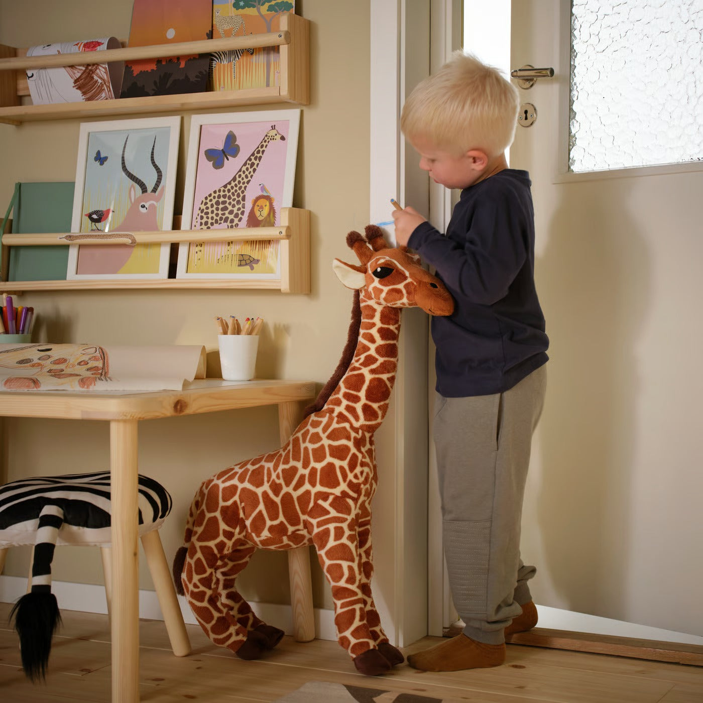 IKEA SANDLÖPARE Soft toy, giraffe/brown, 70 cm (27 ½ ")