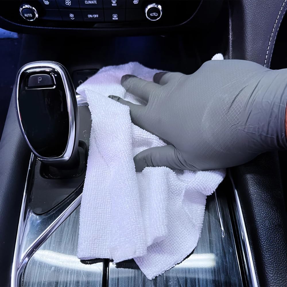 120-Count White Microfibre Cleaning Rags with Pop-Up Dispenser – Washable, Reusable & Ultra-Absorbent
